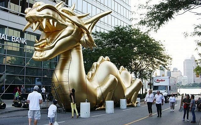 One of the float-balloons in Israel for the "Unity" parade, taking place December 3, 2018 (Courtesy 2bVibes)