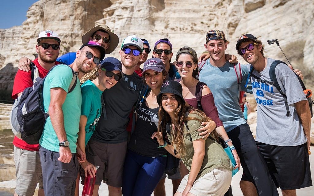 Illustrative: Participants on a Birthright Israel trip. (Courtesy)