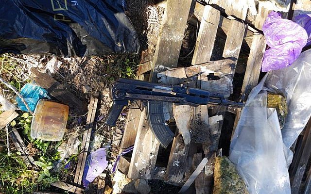 The Kalachnikov rifle used in a terrorist shooting attack on a group of Israeli soldiers and civilians at a bus stop, near the Givat Assaf outpost in the central West Bank, which was recovered by Israeli security forces in December 2018. (Israel Defense Forces) The Kalachnikov rifle used in a terrorist shooting attack on a group of Israeli soldiers and civilians at a bus stop, near the Givat Assaf outpost in the central West Bank, which was recovered by Israeli security forces in December 2018. (Israel Defense Forces)