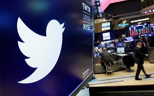 In this February 8, 2018, file photo, the logo for Twitter is displayed above a trading post on the floor of the New York Stock Exchange. (AP Photo/Richard Drew, File) In this February 8, 2018, file photo, the logo for Twitter is displayed above a trading post on the floor of the New York Stock Exchange. (AP Photo/Richard Drew, File)