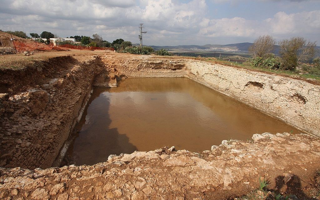 A 3rd century pool recently excavated in Zippori National Park. (Tsvika Tsur/Israel Nature and Parks Authority)