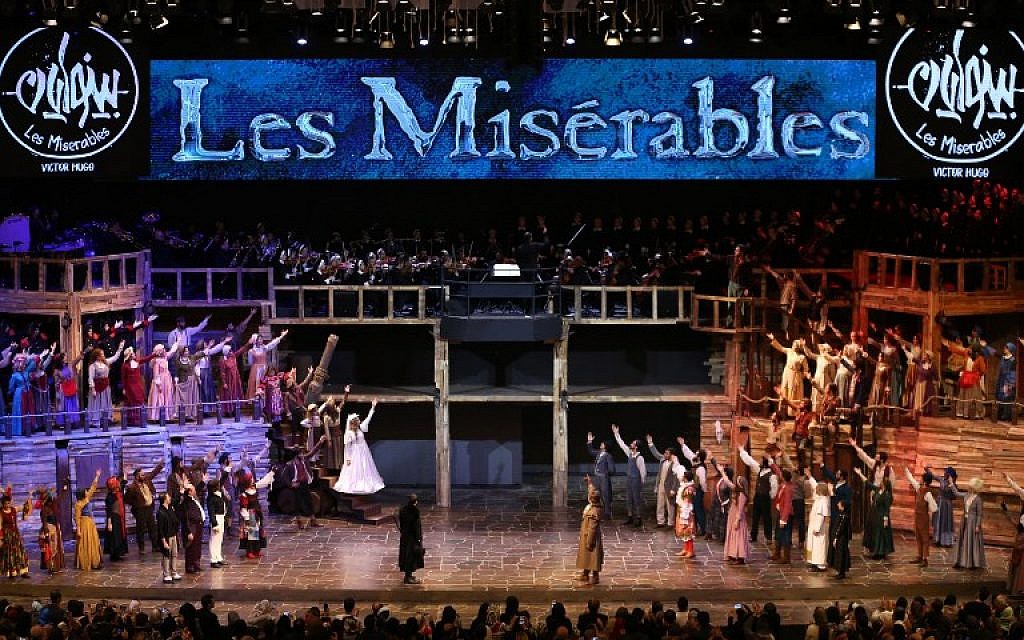 A picture taken on December 3, 2018 shows a scene from the musical production Les Miserables, performed by Iranian artists at the Espinas Hotel in the capital Tehran. (Photo by ATTA KENARE / AFP) A picture taken on December 3, 2018 shows a scene from the musical production Les Miserables, performed by Iranian artists at the Espinas Hotel in the capital Tehran. (Photo by ATTA KENARE / AFP)