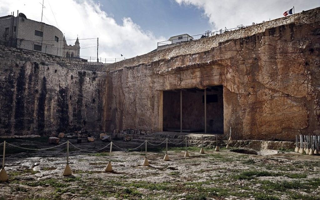 The facade of the Tomb of the Kings is pictured on December 28, 2018. (Thomas Coex/AFP)