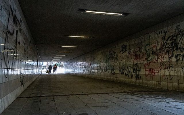 Picture taken on January 2, 2019 shows a pedestrian underpass close to the railway station of Amberg, southern Germany. (Armin Weigel / dpa / AFP) Picture taken on January 2, 2019 shows a pedestrian underpass close to the railway station of Amberg, southern Germany. (Armin Weigel / dpa / AFP)