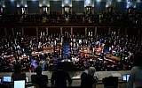 Members of Congress arrive before the start of the 116th Congress and swearing-in ceremony on the floor of the US House of Representatives at the US Capitol on January 3, 2019, in Washington, DC. (Brendan Smialowski/AFP)
