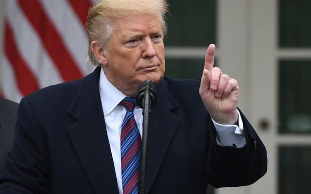US President Donald Trump takes a question during a press conference in the Rose Garden of the White House following a meeting with Congressional leaders on the government shutdown, January 4, 2019 in Washington, DC. (Photo by SAUL LOEB / AFP) US President Donald Trump takes a question during a press conference in the Rose Garden of the White House following a meeting with Congressional leaders on the government shutdown, January 4, 2019 in Washington, DC. (Photo by SAUL LOEB / AFP)