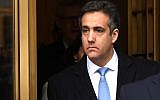 In this file photo taken on December 12, 2018, US President Donald Trump's former attorney Michael Cohen leaves US Federal Court in New York (Timothy A. Clary/AFP)