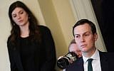 White House Senior Adviser Jared Kushner is seen during a meeting on immigration in the Cabinet Room of the White House on January 23, 2019. (Mandel Ngan/AFP)