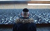 A man visits the new 'House of Fates' Holocaust museum, housed in what was the former 'Jozsefvarosi' railway station in Budapest on January 21, 2019. (Ferenc Isza/AFP)