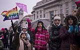 Demonstrators gather at Freedom Plaza during the 2019 Women's March on January 19, 2019 in Washington, DC. (Zach Gibson/Getty Images/AFP)