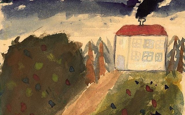 Drawing created by Hana Zieglerová (1933-1944) during the drawing classes in the Terezín Ghetto organized between 1943 and 1944 by the painter and teacher Friedl Dicker-Brandeis (Jewish Museum in Prague)