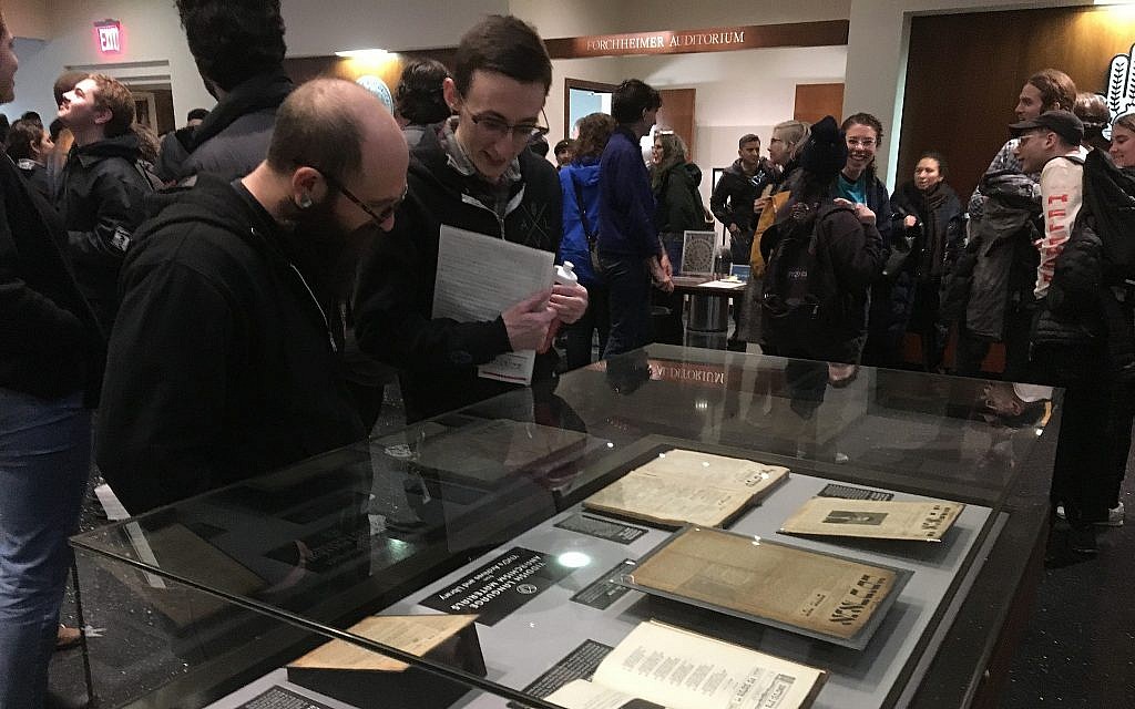 Some 450 people attended a conference at the YIVO Institute for Jewish Research in New York on the history of Yiddish Anarchism, January 20, 2019. (JTA Photo) Some 450 people attended a conference at the YIVO Institute for Jewish Research in New York on the history of Yiddish Anarchism, January 20, 2019. (JTA Photo)