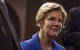 Sen. Elizabeth Warren on Capitol Hill, Jan. 3, 2019. (Zach Gibson/Getty Images/JTA)