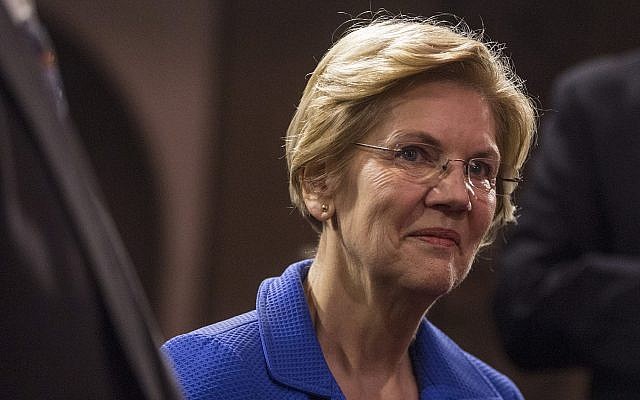 Sen. Elizabeth Warren on Capitol Hill, Jan. 3, 2019. (Zach Gibson/Getty Images/JTA) Sen. Elizabeth Warren on Capitol Hill, Jan. 3, 2019. (Zach Gibson/Getty Images/JTA)