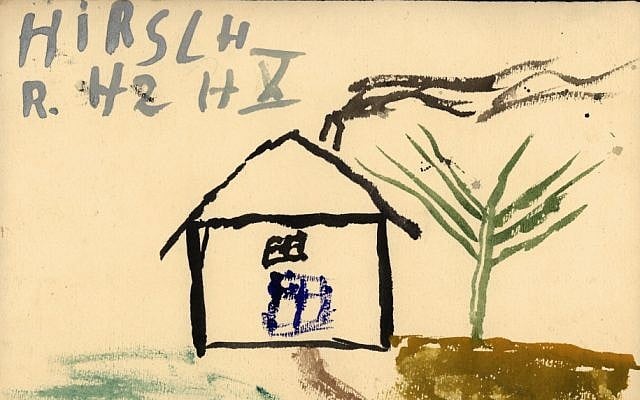 Drawing created by Robert Hirsch (1933-1944) during the drawing classes in the Terezín Ghetto organized between 1943 and 1944 by the painter and teacher Friedl Dicker-Brandeis (Jewish Museum in Prague)