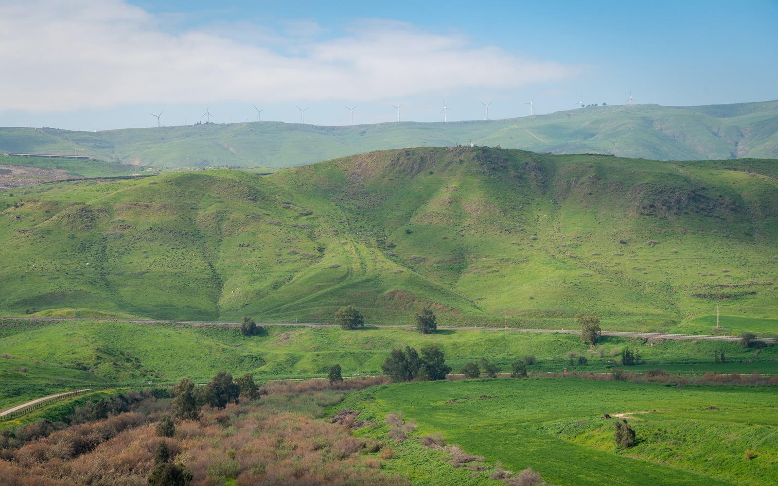 The Israeli side of the border, seen from Jordan, January 29, 2019. (Luke Tress/Times of Israel) The Israeli side of the border, seen from Jordan, January 29, 2019. (Luke Tress/Times of Israel)