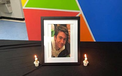 Memorial photo of 15-year-old Samuel Farkas, who fell to his death while climbing down from family's high-rise condominium, on January 8, 2019. (Facebook screen capture)