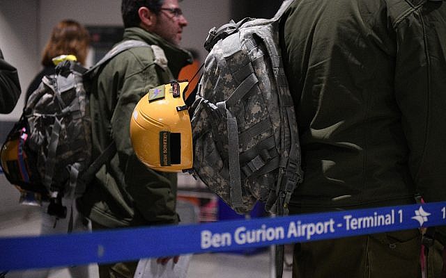 An Israeli military delegation prepares to leave for Brazil to perform search and rescue operations in the country after a dam burst, on January 27, 2019. (Israel Defense Forces) An Israeli military delegation prepares to leave for Brazil to perform search and rescue operations in the country after a dam burst, on January 27, 2019. (Israel Defense Forces)