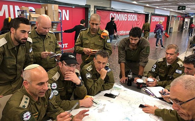 An Israeli military delegation prepares to leave for Brazil to perform search-and-rescue operations there, after a dam burst, on January 27, 2019. (Israel Defense Forces) An Israeli military delegation prepares to leave for Brazil to perform search-and-rescue operations there, after a dam burst, on January 27, 2019. (Israel Defense Forces)
