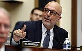 House Judiciary Committee member Rep. Ted Deutch, Democrat of Florida, questions FBI Director Christopher Wray during a House Judiciary hearing on Capitol Hill in Washington, December 7, 2017, on Oversight of the Federal Bureau of Investigation. (AP Photo/Carolyn Kaster)