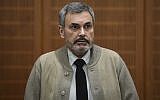 John Ausonius in a courtroom in Frankfurt, Germany, Wednesday, Feb. 21, 2018. ( Arne Dedert/dpa via AP)