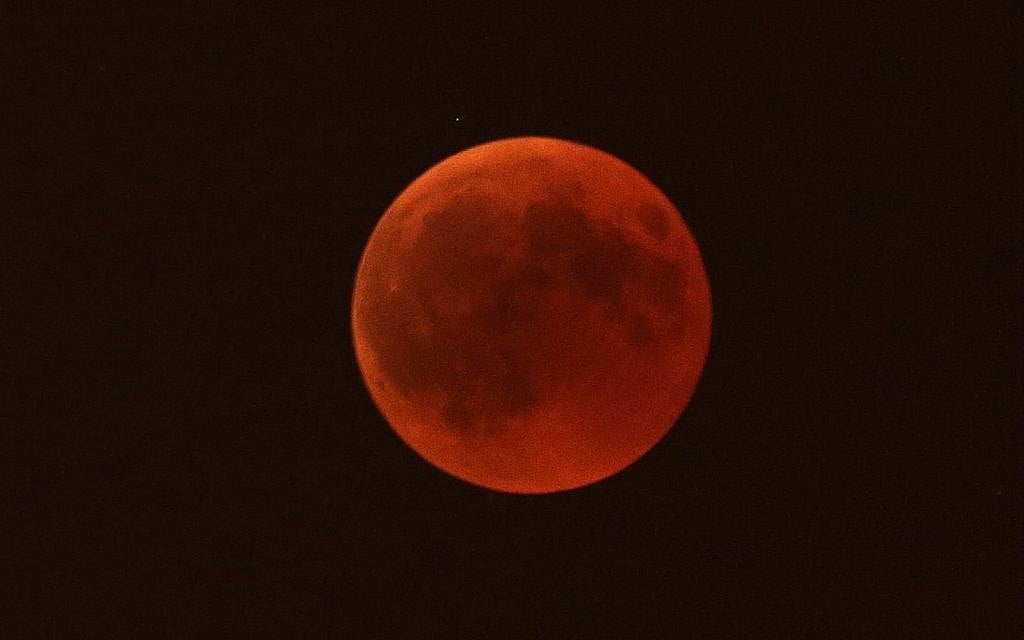 ‘Blood Moon’ to rise Sunday night in Asia, including Israel, during total lunar eclipse