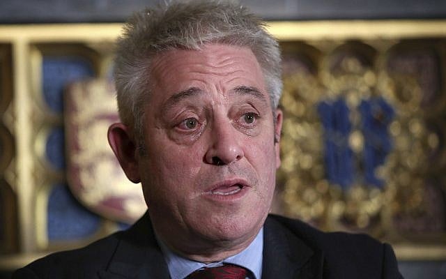 Britain's House of Commons Speaker John Bercow (Yui Mok/PA via AP) Britain's House of Commons Speaker John Bercow (Yui Mok/PA via AP)