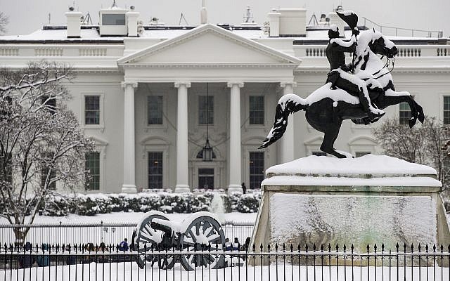A snow covered White House White House on Sunday, Jan. 13, 2019, in Washington. (AP Photo/Alex Brandon) A snow covered White House White House on Sunday, Jan. 13, 2019, in Washington. (AP Photo/Alex Brandon)