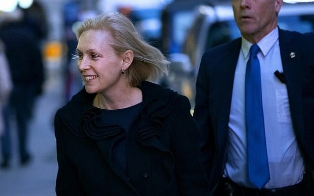 Sen. Kirsten Gillibrand arrives at the Ed Sullivan Theater to tape an appearance on "The Late Show with Stephen Colbert" Tuesday, Jan. 15, 2019, in New York. (AP Photo/Craig Ruttle) Sen. Kirsten Gillibrand arrives at the Ed Sullivan Theater to tape an appearance on "The Late Show with Stephen Colbert" Tuesday, Jan. 15, 2019, in New York. (AP Photo/Craig Ruttle)