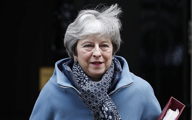 Britain's Prime Minister Theresa May leaves 10 Downing Street for the House of Commons for her weekly Prime Minister's Questions in London, January 23, 2019. (AP Photo/Alastair Grant) Britain's Prime Minister Theresa May leaves 10 Downing Street for the House of Commons for her weekly Prime Minister's Questions in London, January 23, 2019. (AP Photo/Alastair Grant)