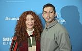 Director Alma Har'el, left, and actor Shia LaBeouf pose at the premiere of "Honey Boy" during the 2019 Sundance Film Festival, Friday, Jan. 25, 2019, in Park City, Utah. (Danny Moloshok/Invision/AP)
