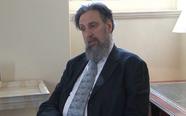 Ephraim Borowski, director of the Scottish Council of Jewish Communities. (screen capture, YouTube)