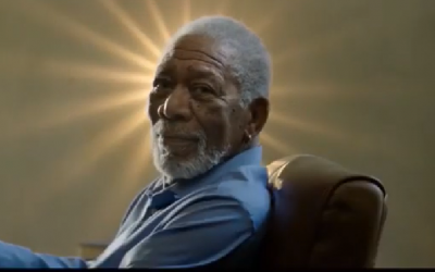 Actor Morgan Freeman in an ad for the Israeli air conditioner company Tadiran broadcast in January 2019 (Screencapture/YouTube)
