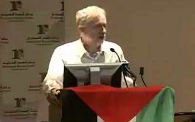 UK Labour Party leader Jeremy Corbyn speaks at a conference in 2011. (Screen capture: Twitter)