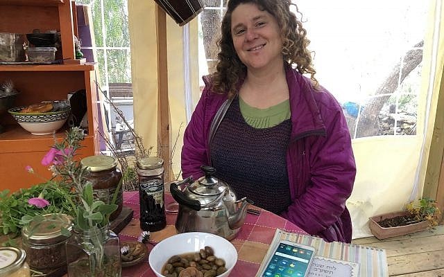 Illustrator and forager Ilana Stein at her kitchen table in Ein Kerem (Jessica Steinberg/Times of Israel) Illustrator and forager Ilana Stein at her kitchen table in Ein Kerem (Jessica Steinberg/Times of Israel)