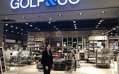 Betty Mansour is the manager of Golf & Co at the new Atarot Mall, and came because of the opportunity to work with Jews and Arabs (Jessica Steinberg/Times of Israel)