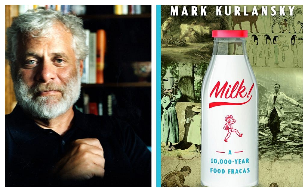 Author Mark Kurlansky (photo by Sylvia Plachy) and his book, 'Milk.' (Courtesy)