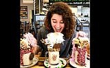 Aya Maasarwe pictured in a Melbourne cafe, October 1, 2018. (Instagram)
