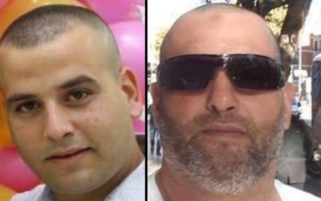 Ashraf Hassan Fadili (R) and Uday Abdelhai, murdered in a drive-by shooting in Tira on January 15, 2019. (Courtesy) Ashraf Hassan Fadili (R) and Uday Abdelhai, murdered in a drive-by shooting in Tira on January 15, 2019. (Courtesy)