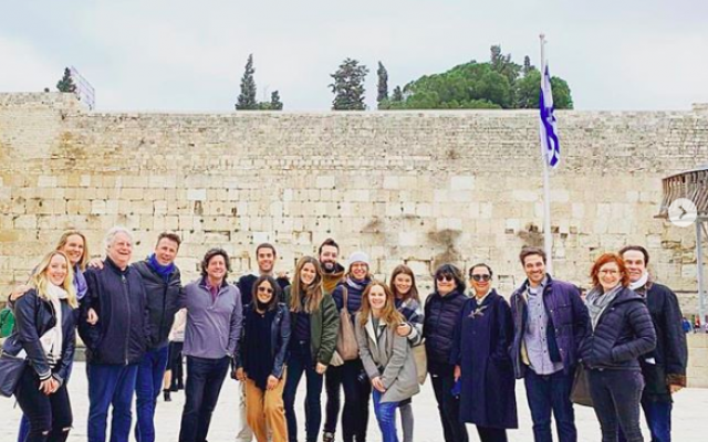 Celebrity Chef's Birthright trip to Israel, January 29,2019 (Courtesy Celebrity Chef's Birthright)