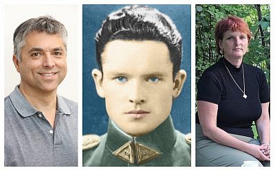 Left to right: Grant Gochin (Courtesy); Accused Nazi collaborator Jonas Noreika (Courtesy); and granddaughter Silvia Foti (Ina Budryte/via JTA)
