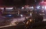 The scene of a fatal car crash in Haifa on January 11, 2019. (screen capture: Twitter)