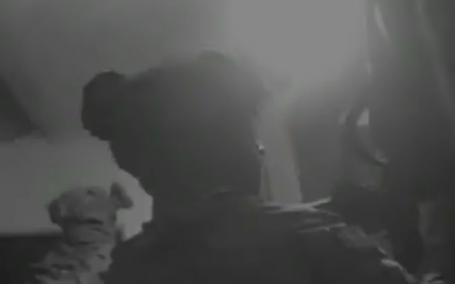 Police special forces seen in helmet cam footage during a December 13 West Bank operation that killed Barkan terrorist Ashraf Na’alowa. (Israel Police)