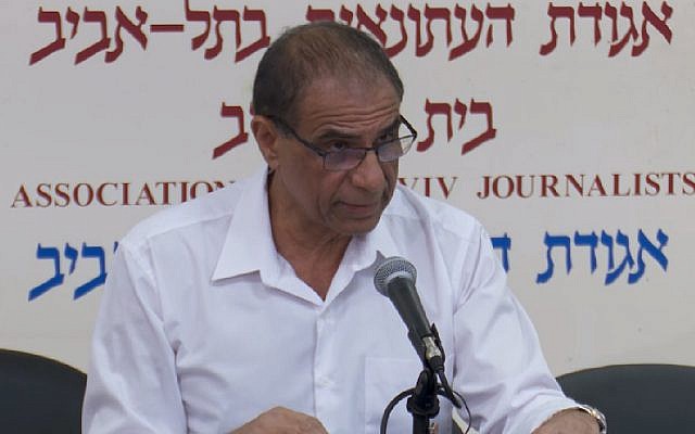 Moshe Pereg, the uncle of Gil Pereg who is accused of killing his mother and aunt in Argentina, speaks to journalists in Tel Aviv on January 28, 2019. (screen capture: Hadashot) Moshe Pereg, the uncle of Gil Pereg who is accused of killing his mother and aunt in Argentina, speaks to journalists in Tel Aviv on January 28, 2019. (screen capture: Hadashot)
