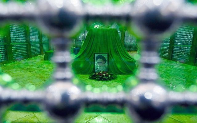 The tomb of Ayatollah Ruhollah Khomeini, the founder of the Islamic Republic, on the 40th anniversary of his return from exile from in Paris, at his mausoleum in southern Tehran, on February 1, 2019. (Stringer/AFP)