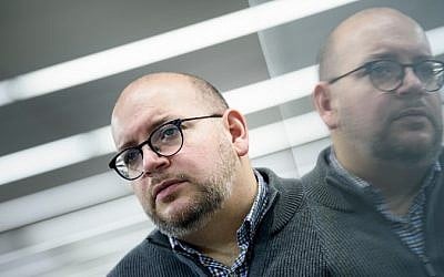 Jason Rezaian, former Tehran bureau chief for the Washington Post, who was imprisoned by Iranian authorities in 2014, poses for a portrait at the Washington Post on February 20, 2019 in Washington, DC (Brendan Smialowski / AFP)