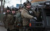 Police secure the area following a shooting at the Henry Pratt Company on February 15, 2019 in Aurora, Illinois. (Scott Olson/Getty Images/AFP)
