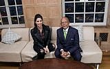 Sarah Silverman L) with “Finding Your Roots” host Henry Louis Gates Jr. (PBS via JTA)