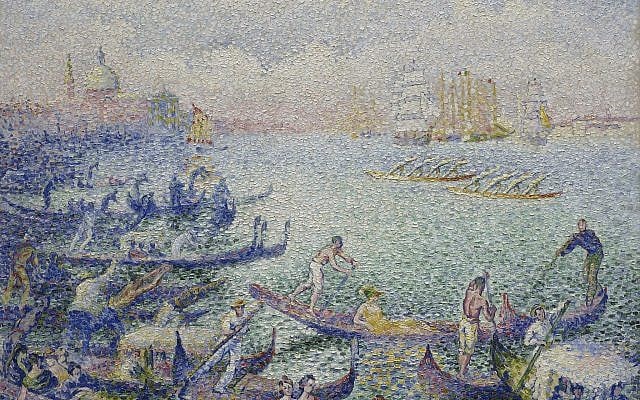 This image provided by the Museum of Fine Arts, Houston, shows Henri-Edmond Cross’ “Regatta in Venice” from 1903/04, which is currently on show in Potsdam. (Courtesy of Museum of Fine Arts, Houston via AP) This image provided by the Museum of Fine Arts, Houston, shows Henri-Edmond Cross’ “Regatta in Venice” from 1903/04, which is currently on show in Potsdam. (Courtesy of Museum of Fine Arts, Houston via AP)