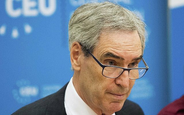 President and Rector of the Central European University, CEU, Michael Ignatieff, speaks during a press conference in Budapest, Hungary, on May 30, 2017. President and Rector of the Central European University, CEU, Michael Ignatieff, speaks during a press conference in Budapest, Hungary, on May 30, 2017.